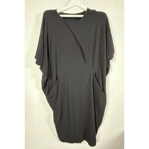 COS Women's Cocoon Batwing Sleeve Dress Knit Lagenlook Lounge Gray Size Medium